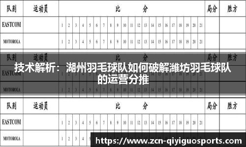 技术解析：湖州羽毛球队如何破解潍坊羽毛球队的运营分推